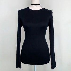 SM Black Casual Long Sleeve Top
